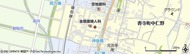 兵庫県姫路市香寺町中仁野168周辺の地図