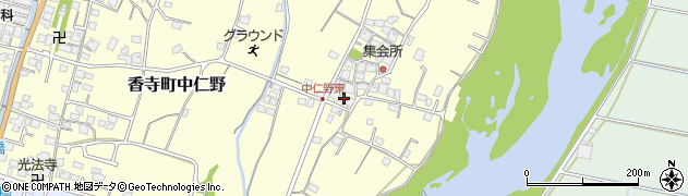 兵庫県姫路市香寺町中仁野607周辺の地図