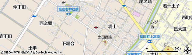 愛知県岡崎市坂左右町堤上21周辺の地図