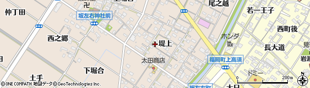 愛知県岡崎市坂左右町堤上37周辺の地図