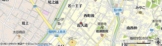 愛知県岡崎市福岡町長大道23周辺の地図