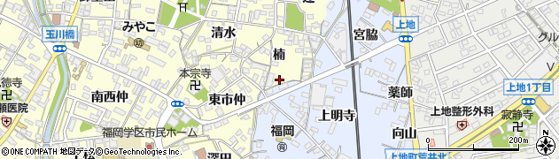 愛知県岡崎市福岡町楠7周辺の地図