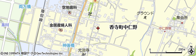 兵庫県姫路市香寺町中仁野76周辺の地図