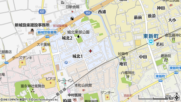 〒441-1371 愛知県新城市城北の地図