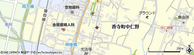 兵庫県姫路市香寺町中仁野77周辺の地図