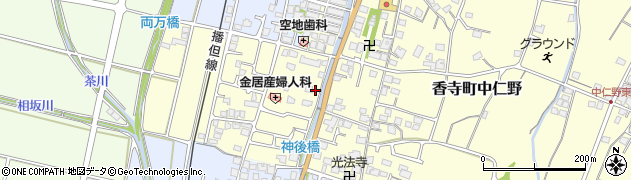 兵庫県姫路市香寺町中仁野165周辺の地図