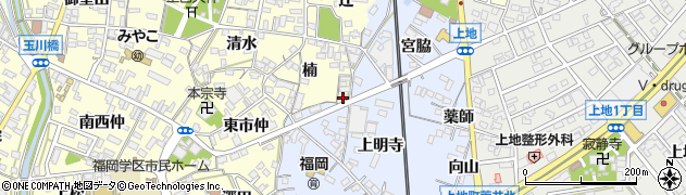愛知県岡崎市福岡町楠10周辺の地図