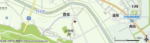 愛知県新城市豊栄（田中）周辺の地図