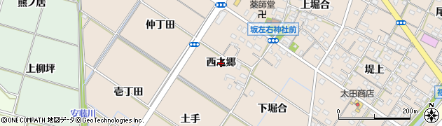 愛知県岡崎市坂左右町（西之郷）周辺の地図