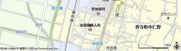 兵庫県姫路市香寺町中仁野166周辺の地図