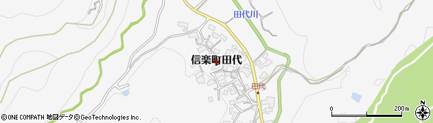 滋賀県甲賀市信楽町田代周辺の地図
