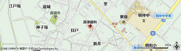深津歯科医院周辺の地図