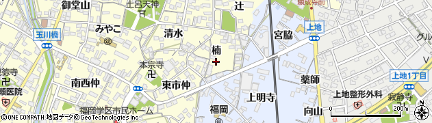 愛知県岡崎市福岡町楠8周辺の地図