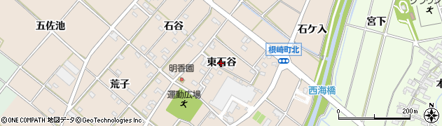 愛知県安城市根崎町（東石谷）周辺の地図