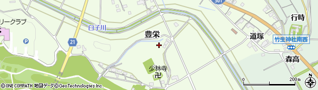 愛知県新城市豊栄（栩本）周辺の地図