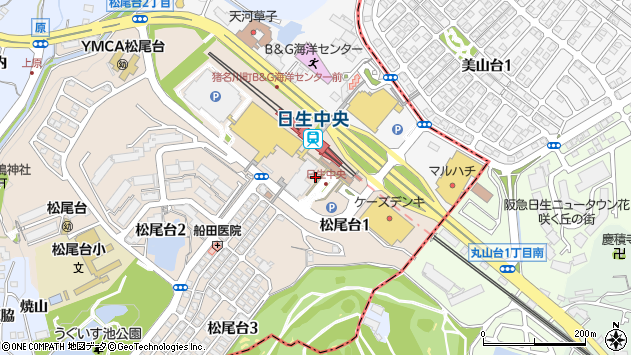 〒666-0261 兵庫県川辺郡猪名川町松尾台の地図