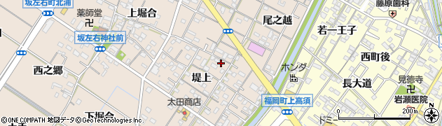 愛知県岡崎市坂左右町堤上55周辺の地図