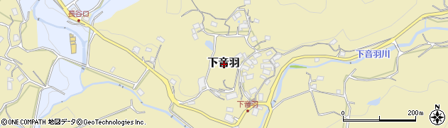 大阪府茨木市下音羽周辺の地図