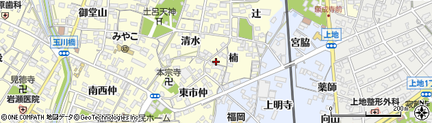 愛知県岡崎市福岡町楠25周辺の地図