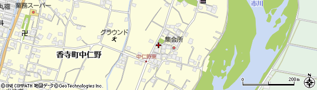 兵庫県姫路市香寺町中仁野614周辺の地図