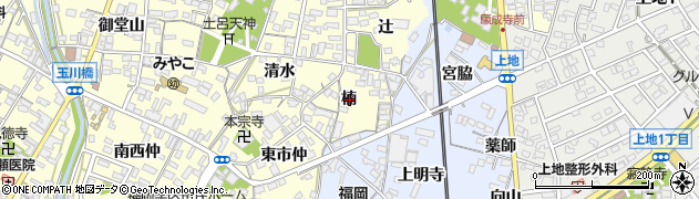 愛知県岡崎市福岡町楠周辺の地図