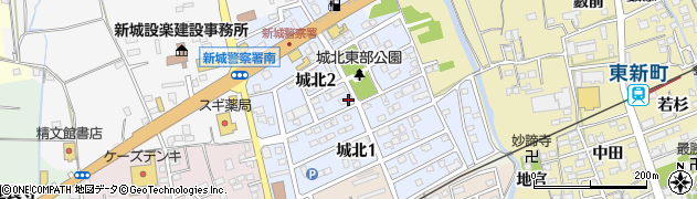 愛知県新城市城北周辺の地図