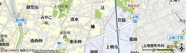愛知県岡崎市福岡町楠19周辺の地図