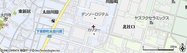 愛知県岡崎市下青野町（宝田）周辺の地図