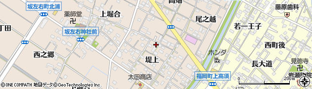 愛知県岡崎市坂左右町堤上50周辺の地図