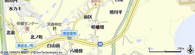 兵庫県猪名川町（川辺郡）紫合（嵯峨畑）周辺の地図