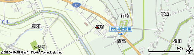 愛知県新城市豊栄（道塚）周辺の地図
