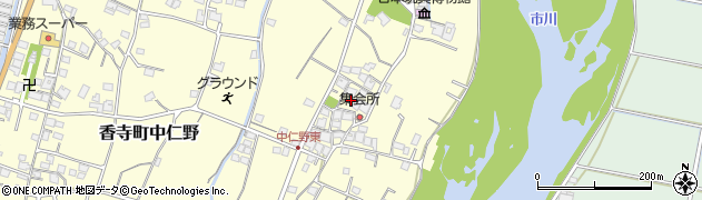 兵庫県姫路市香寺町中仁野618周辺の地図