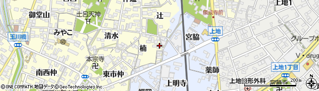 愛知県岡崎市福岡町楠13周辺の地図