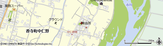 兵庫県姫路市香寺町中仁野616周辺の地図
