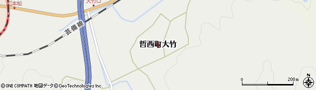 岡山県新見市哲西町大竹周辺の地図