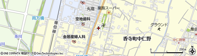 兵庫県姫路市香寺町中仁野158周辺の地図
