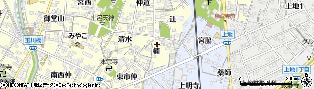愛知県岡崎市福岡町楠18周辺の地図