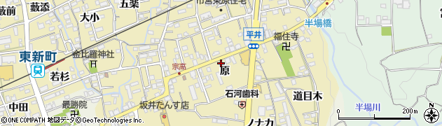 愛知県新城市平井（原）周辺の地図