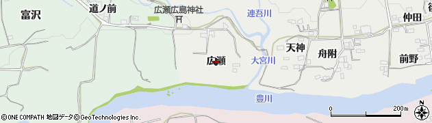 愛知県新城市川路（広瀬）周辺の地図