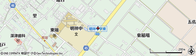 愛知県安城市東端町山ノ神126周辺の地図
