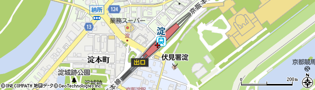 淀駅周辺の地図