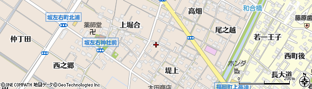 愛知県岡崎市坂左右町堤上6周辺の地図