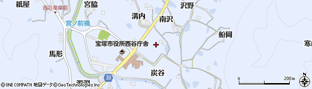 兵庫県宝塚市大原野（炭屋）周辺の地図