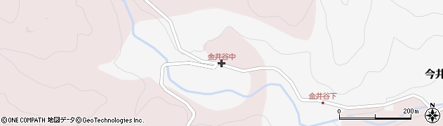 金井谷中周辺の地図