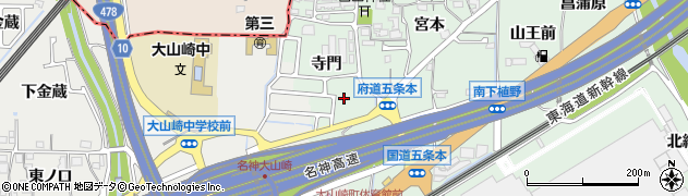 寺門公園周辺の地図