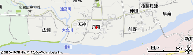 愛知県新城市川路舟附周辺の地図