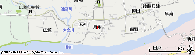 愛知県新城市川路（舟附）周辺の地図