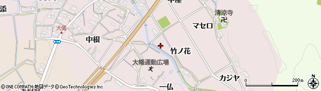 愛知県岡崎市大幡町（竹ノ花）周辺の地図