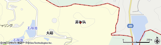 愛知県幸田町（額田郡）坂崎（菲ケ圦）周辺の地図