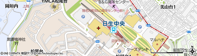 ココカラファイン日生中央店周辺の地図